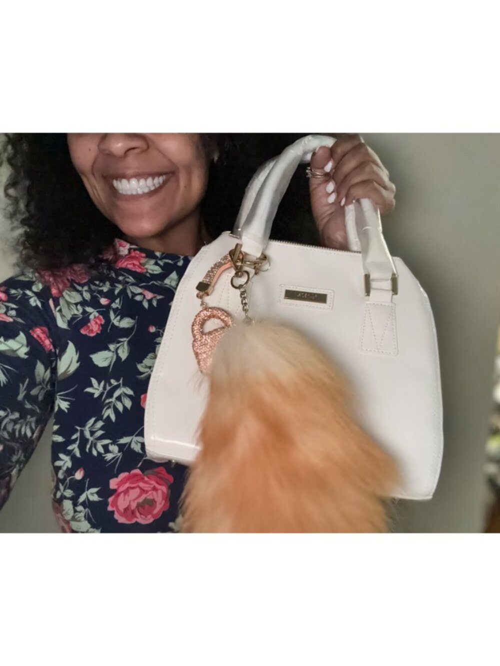 NWT Versace White Satchel + Fox Tail Charm Dust Bag Purse (Authentication) - Picture 13 of 14